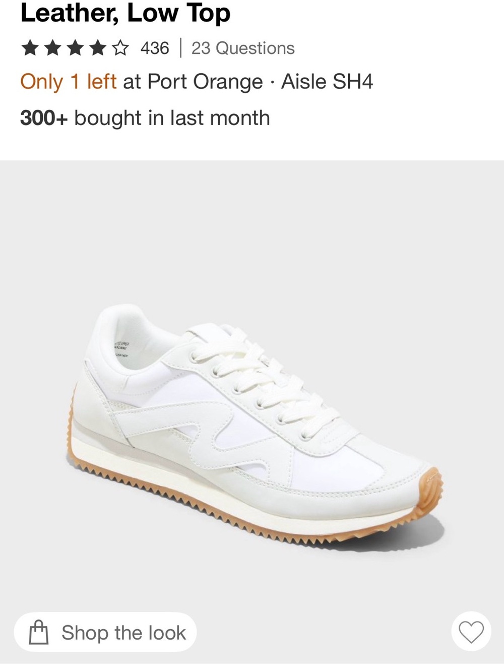 Beverly Feldman White Leather Low-Top Sneakers with Gum Outsole